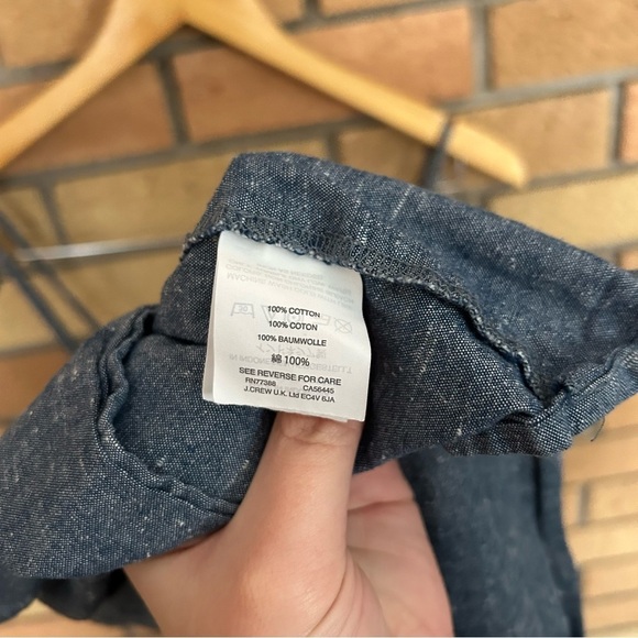 Madewell Chambray Pintuck Cami Ruffle Chambray Mini Dress Size 4 - Picture 6 of 8